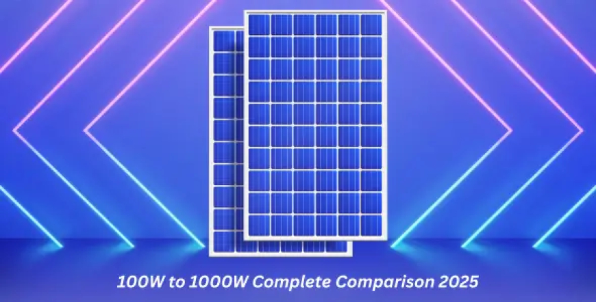 Solar Panel Wattage Guide: 100W to 1000W Complete Comparison 2025